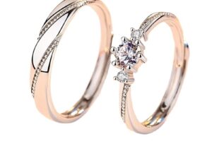 Anneau de couple en argent sterling