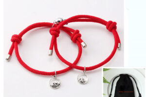 Bracelet d'amour en argent ancien tissé à la main