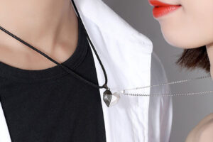 Pendentif cœur Couple Distance magnétique