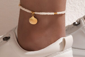 Bracelet de cheville en coquillage