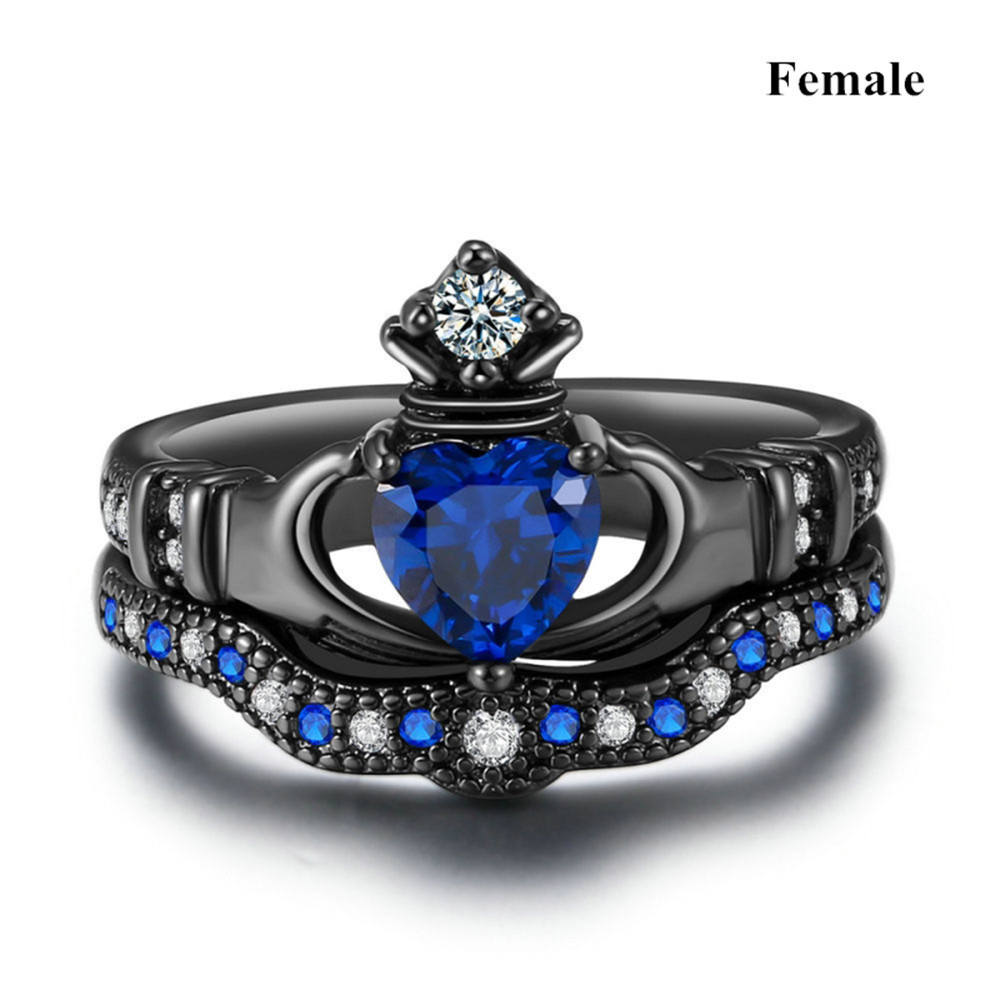 Bague saphir couronne de l'amour – Image 4