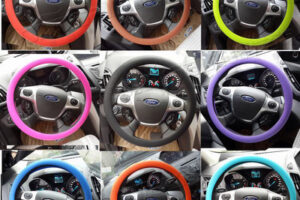 Housse de volant en silicone antidérapante pour voiture