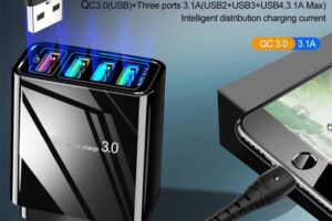 Tête de charge lumineuse 4USB