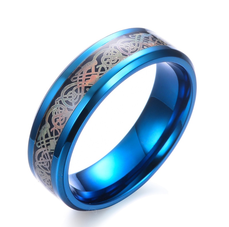 Bague dragon en acier titane – Image 4