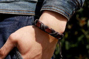 Bracelet nordique en cuir