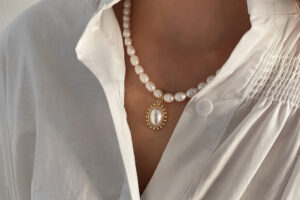 Collier de perles en argent 925