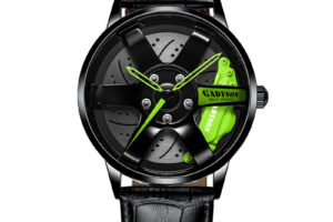 Montre à quartz à bracelet en acier