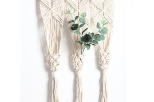 Tapisserie tissée Bohème Pot de fleurs séchées