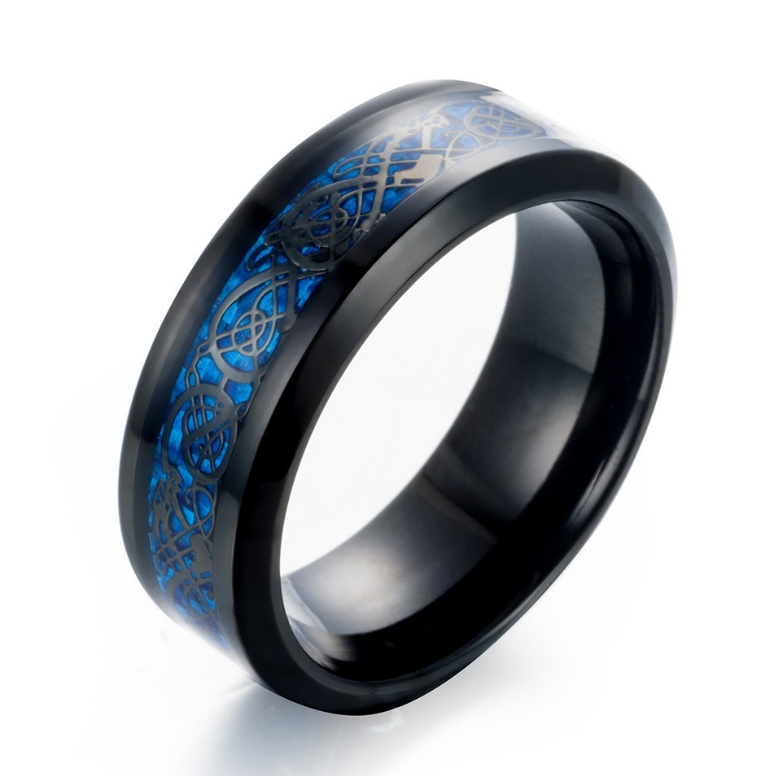 Bague dragon en acier titane – Image 9