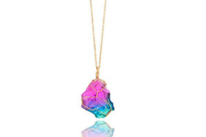 Collier de cristal de quartz arc-en-ciel