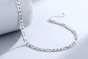 Bracelet de cheville en argent sterling