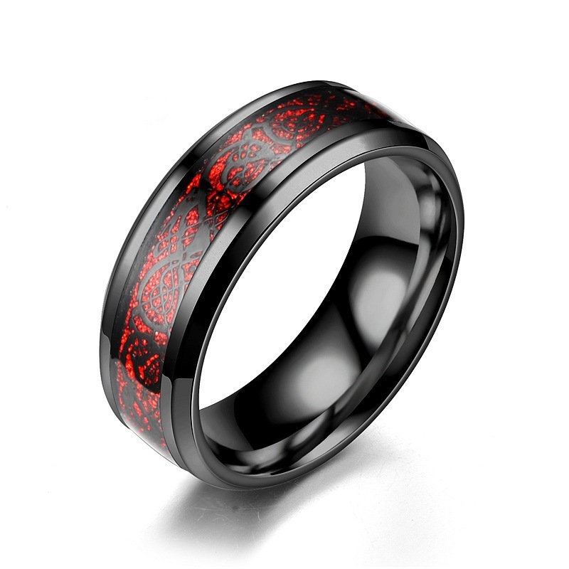 Bague dragon en acier titane – Image 6