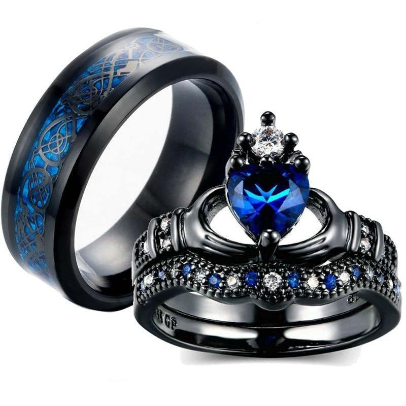 Bague saphir couronne de l'amour – Image 2