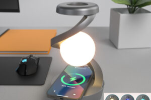 Lampe de bureau avec chargeur sans fil pour téléphone