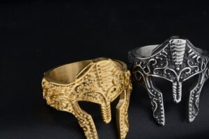 Bague de masque de guerrier