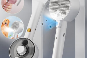 Brosse autonettoyante pour chiens et chats