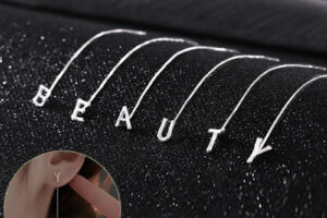 Boucles d'oreilles en Argent 925 26 Lettres