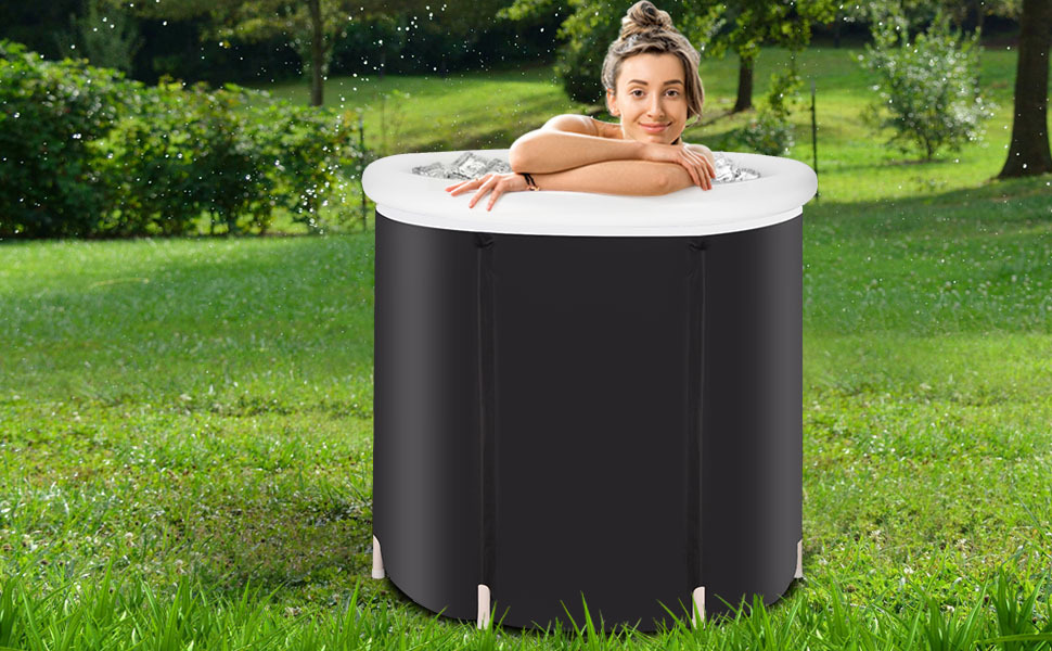 Baignoire pliable pour l'extérieur. Bain de thérapie à l'eau froide – Image 3