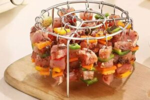 Grille verticale universelle en acier inoxydable pour friteuse à air comprimé