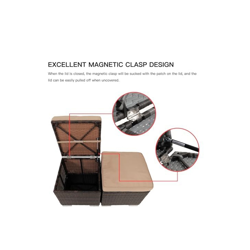 2 poufs en osier – Image 10